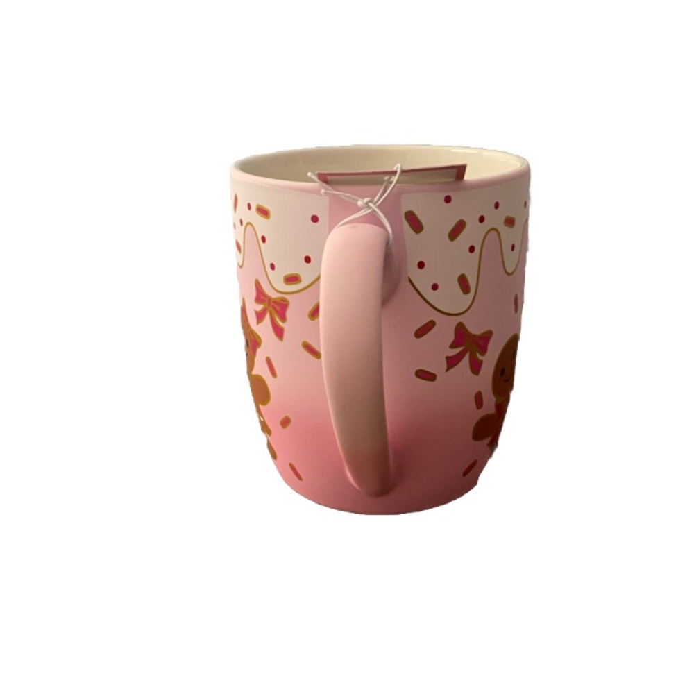 ✨NEW🍪Peppermint and Pine Soft Touch Light Pink Gingerbread Couple Mug🎀 - Picture 3 of 3